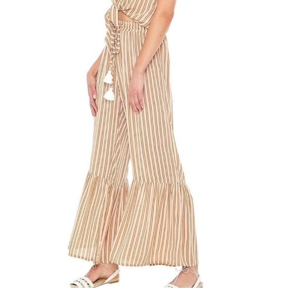 NWT Faithful The Brand Bisou Stripes Ruffle Bottom Wide
Leg Soft Pants - Picture 2 of 16